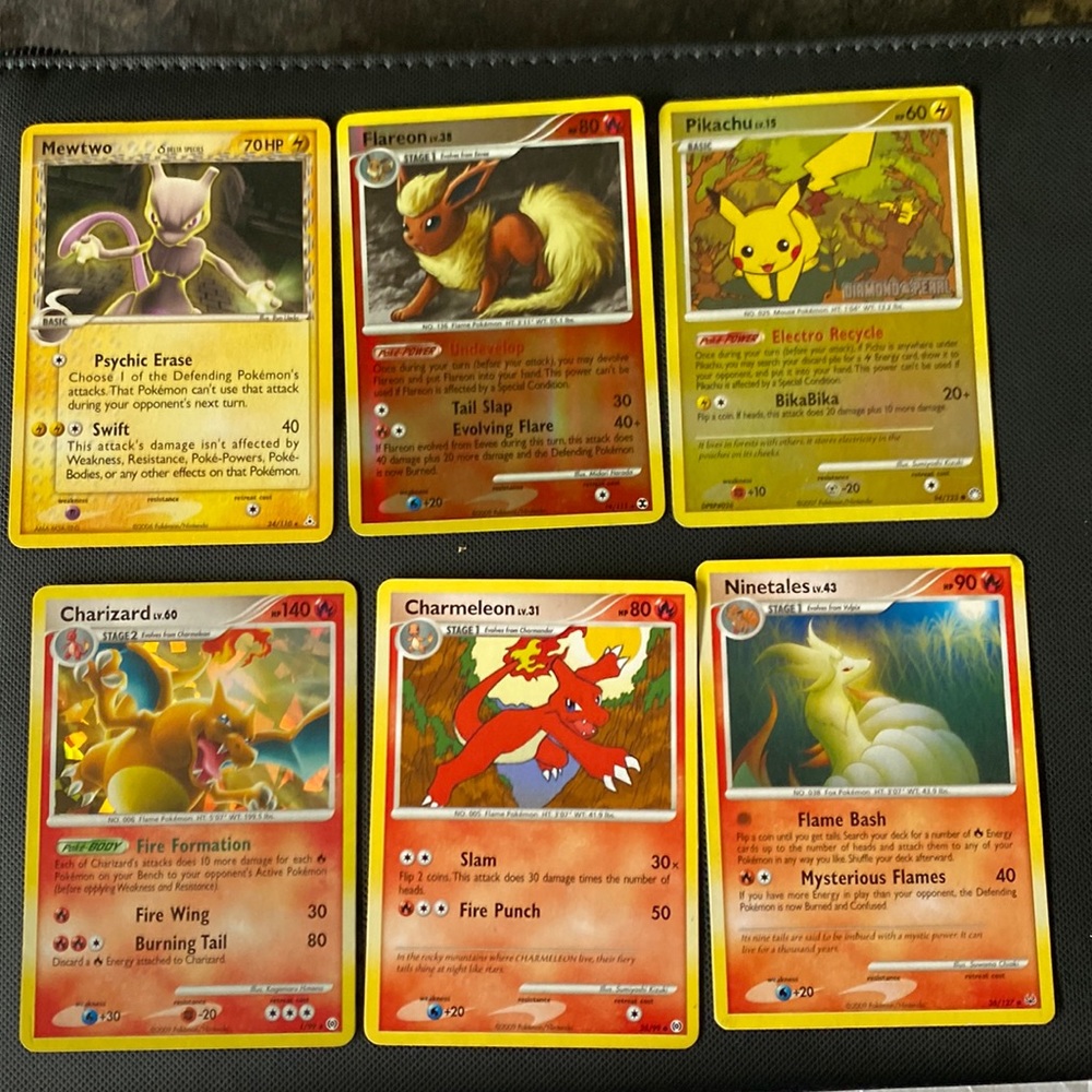 Lot Of 6 Rare Pokémon Cards